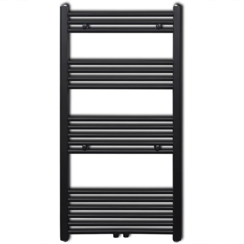 Genérico Radiador toallero de baño Recto Negro 600 x 1160 mm,Casa y jardín,Electrodomésticos,Control del Clima,Radiadores-141908