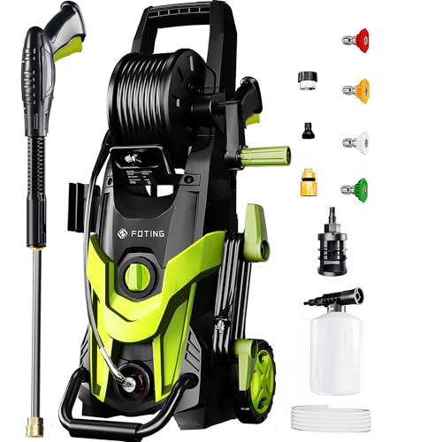 Image of 4800 MAX PSI P*ressure Washer, 4 N*ozzles and F*OAM C*annon, P*ower Cleaner (Yellow)
