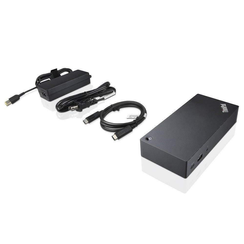 Lenovo 40A90090US Thinkpad USB Typ-C Dockingstation, Schwarz (erneuert)