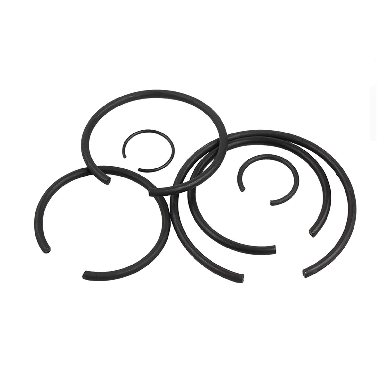 Anneaux de verrouillage, anneau de verrouillage en fil d'acier pour 70 trous en acier au manganèse/anneau élastique pour trou de type C/anneau d'arrêt de roulement (16 mm 50 pcs)