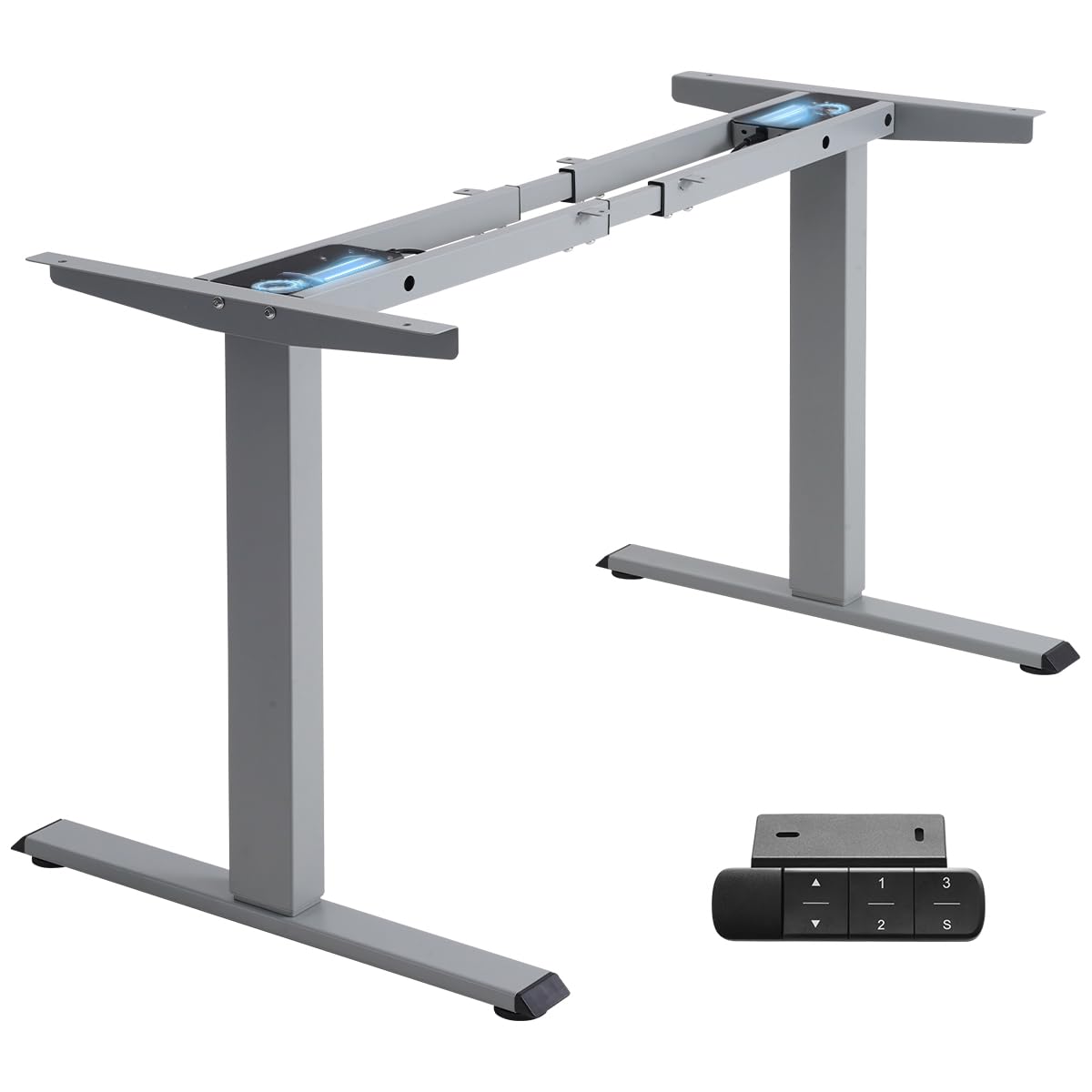 Photo 1 of TOPSKY Dual Motor Electric Standing Desk Frame, Height Adjustable Sit Stand Base for Home Office, Fits Table Tops up to 70.8 x 31.5 Inch, 225 lb Capacity (Grey, Without Stand)