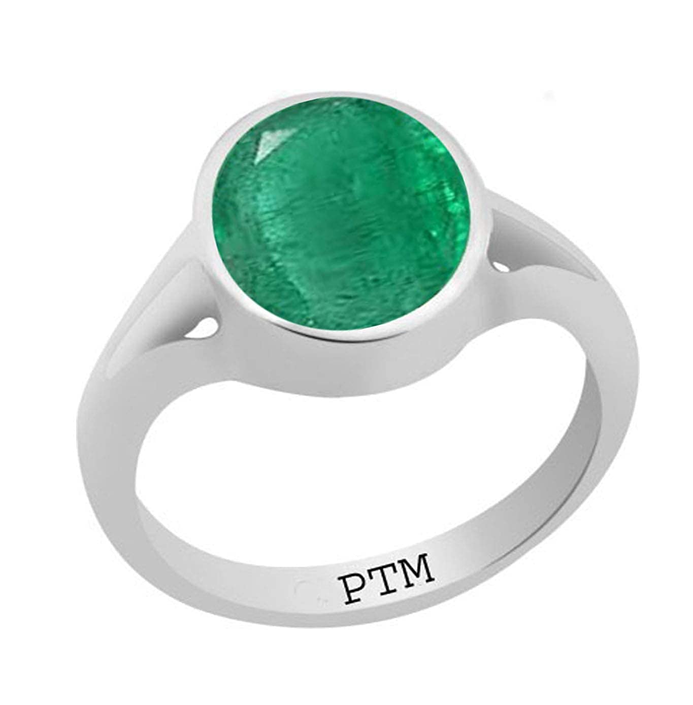 Ptm 925 Sterling Silver Emerald/Panna 6.25 Ratti or 5.5 Carat Astrological Gemstone Bis Hallmark Ring for Men & Women (B08XY1WQRB) Amazon Price History, Amazon Price Tracker