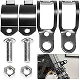 汎用 ウインカー ステー 信号の取付金具を回 ２個セット 30mm～43mm 鉄製 ウインカーステー 信号ブラケット ウインカー取付バンド 挟み込み型スタンド 挟み込み 穴あけ不要 取付簡単 固定器具 シグナル/ヘッドライト/ウィンドシールドなどの取り付けに使用できます （ブラック）