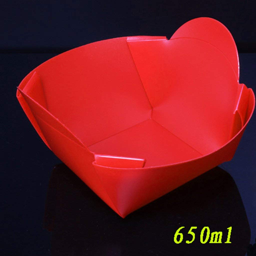 Inzopo Portable Foldable Camping Tableware Set Lightweight Folding Bowl Plate Cup Travel Kit Chopping Board Red