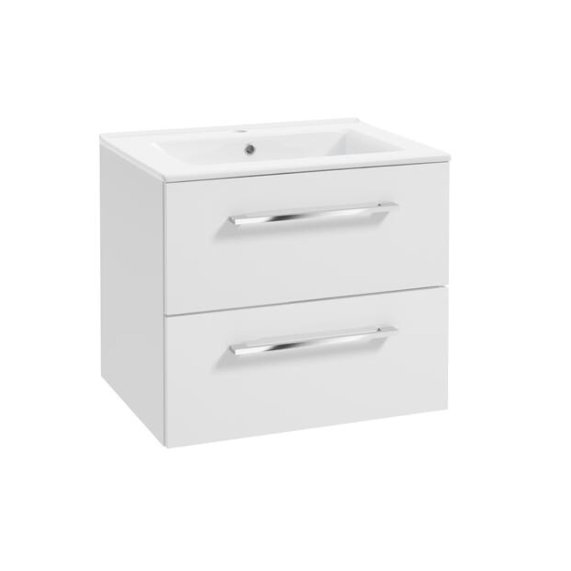 .Deftrans Domodomo - Mueble de baño con Lavabo, 50 x 50 x 45,6 cm, Armario de cerámica para Lavabo de baño, Color Blanco