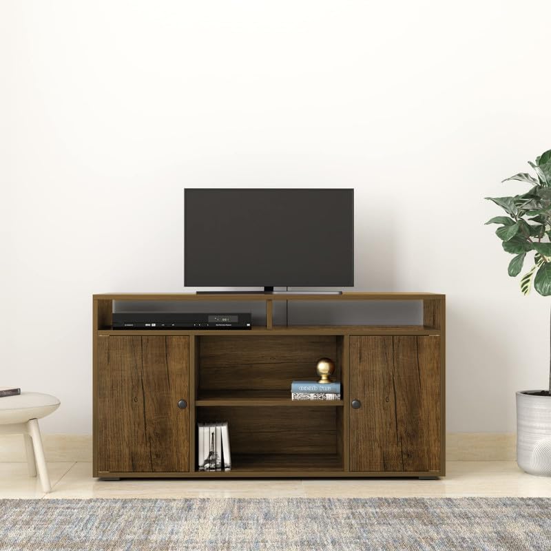 Amazon Brand - Solimo Regan Engineered Wood Entertainment Unit (Forest Dark)