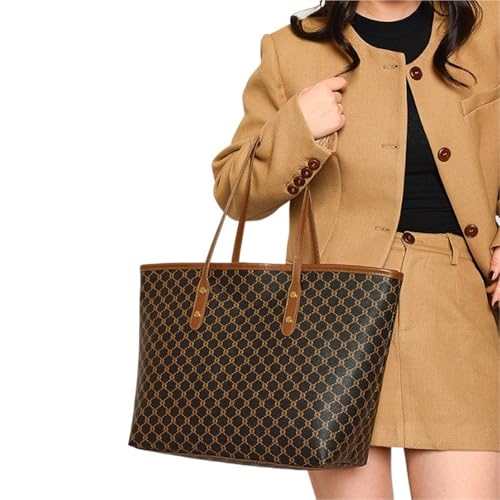 Large Capacity Shoulder Bag Women's PU Leather Handbag for Commuting and Casual Use Versatile Tote Bag2