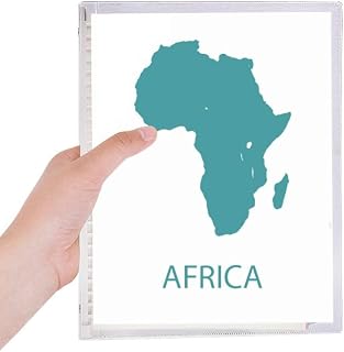 Caderno de mapa do contorno do continente da África, diário de folhas soltas recarregável