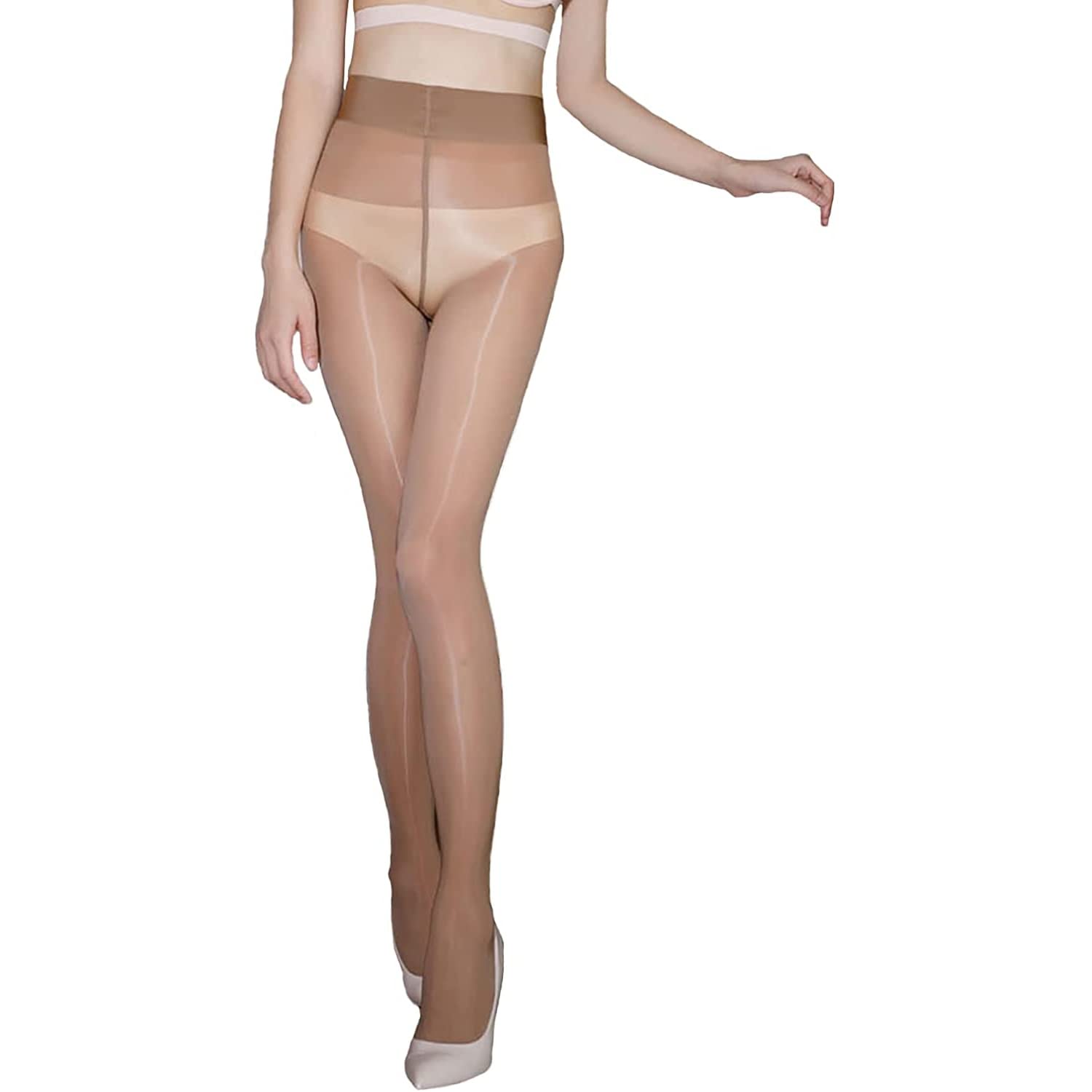 Silky Glossy tights 15 Denier Black M (Natural Tan)