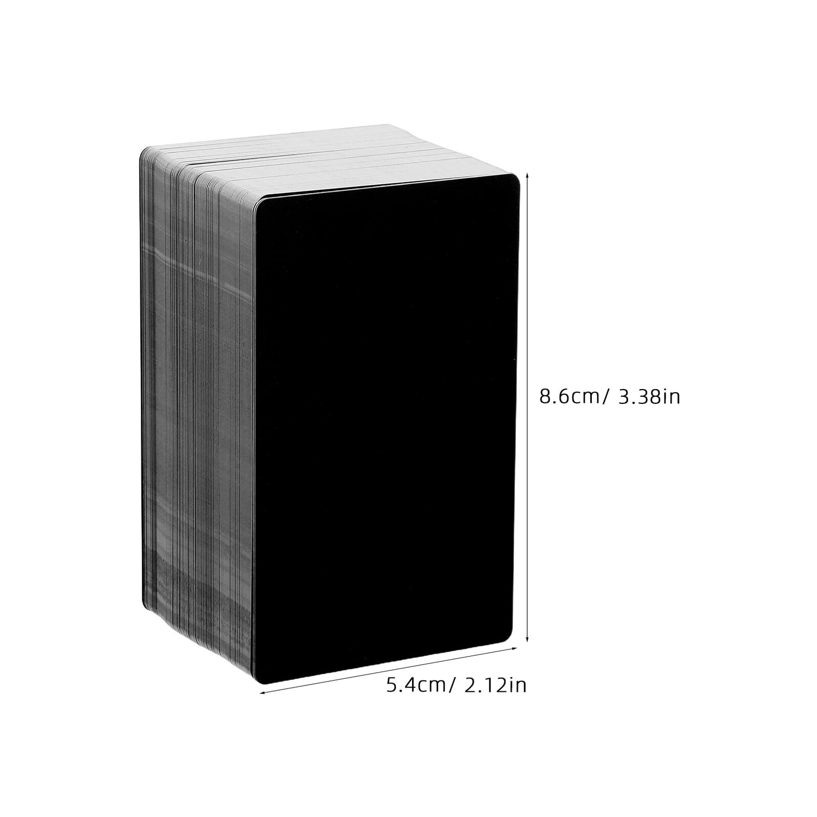 Tarjetas Metálicas en Blanco Negras 200 Piezas 86x54x0,21 Mm