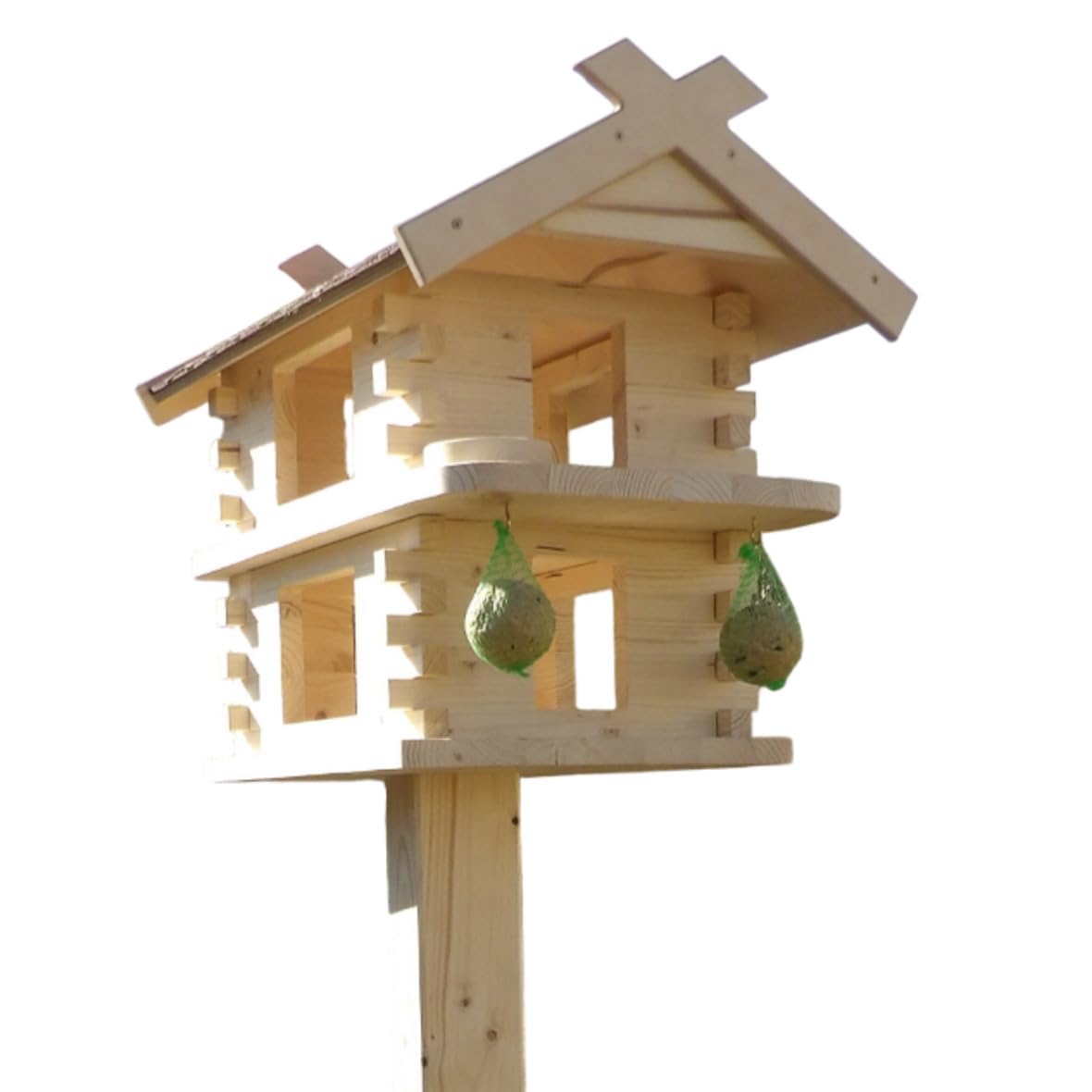Vogelhaus Bausatz Charlie grau Manufaktur Martinshof L: 47 cm B: 38,5 cm H: 43 cm Material: unbehandeltes Fichtenholz Futterhaus Garten Outdoor Holz Geschenk Balkon