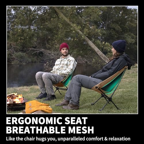 Image of Naturehike YL08 Ultralight Camping Chair, 2.38 LBS Portable Backpacking Chair with Anti-Sinking Feet, Lightweight Compact Folding Hiking Camp Chair