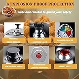 Freidora Eléctrica A Presión De Encimera De 16 L, Freidora Eléctrica Comercial De Acero Inoxidable 304, Freidora A Presión De Pollo Y Pescado Con Tanque De Aceite Grande Para Restaurante