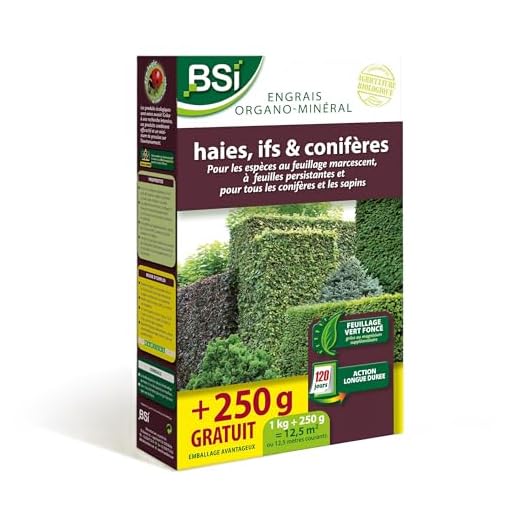 BSI - Engrais pour Bio Haie/If/Conifère - Feuillage Vert Fonçé - Action Longue Duree - 12,5 m²
