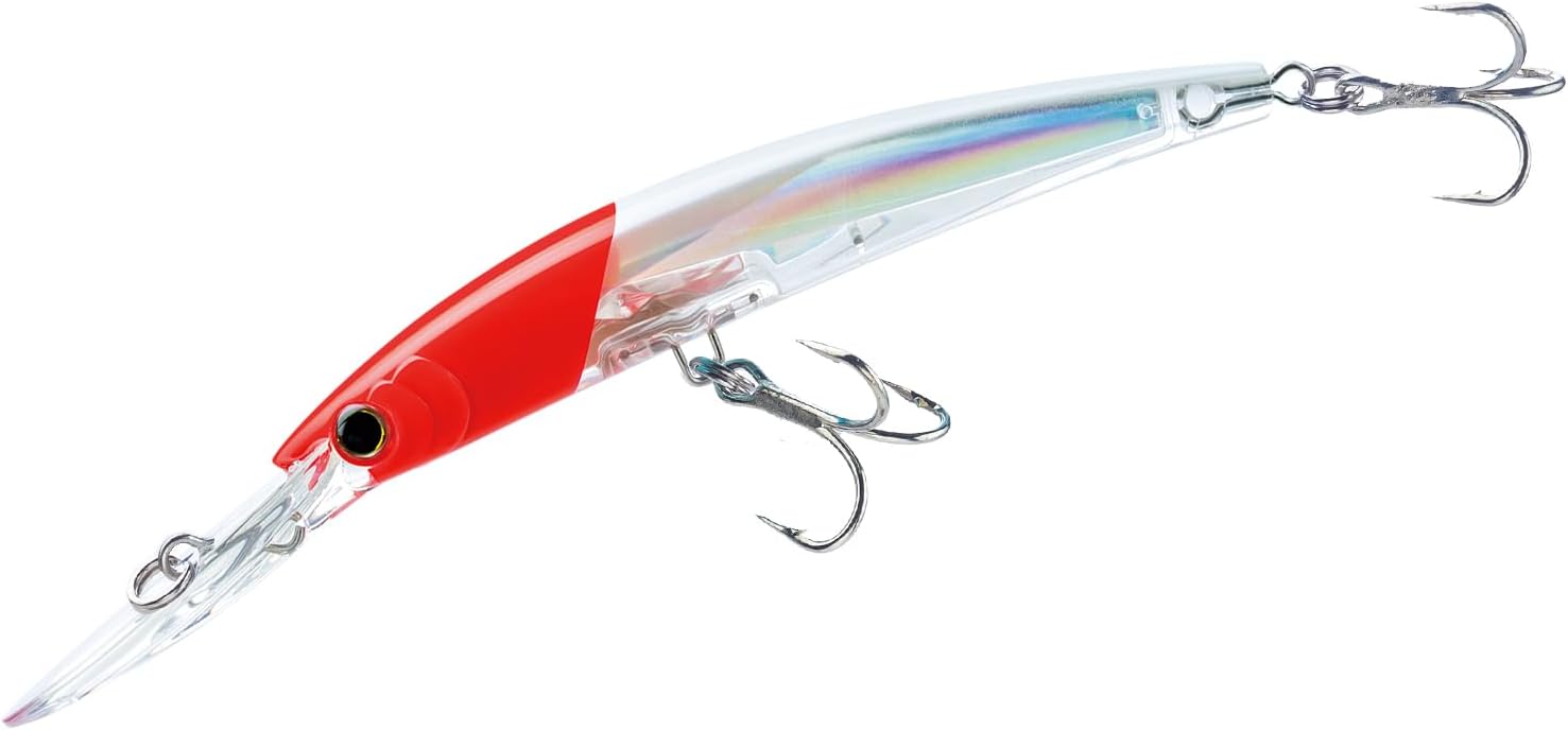 Yo-Zuri Crystal 3D Minnow Deep Diver Lure, Red Head, 5-1/4-Inch