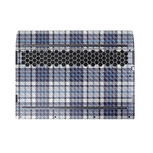 Image of MightySkins Carbon Fiber Skin Compatible with Alienware M17 R5 (2022) Full Wrap Kit - Blue Plaid | Protective, Durable Textured Carbon Fiber Finish | Easy to Apply & Change Styles | Made in The USA