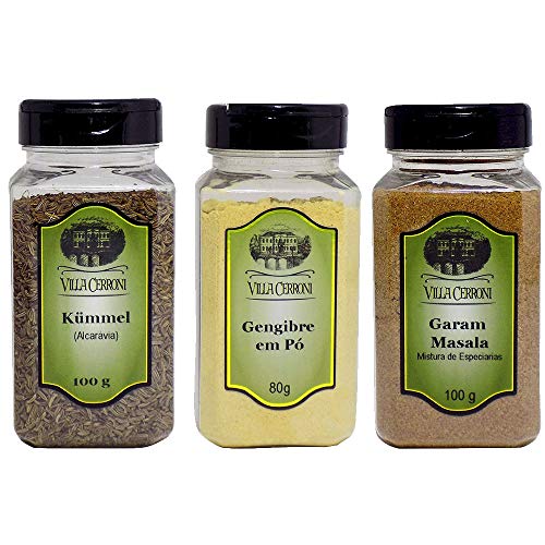 Kümmel, Gengibre em Pó e Garam Masala - Villa Cerroni