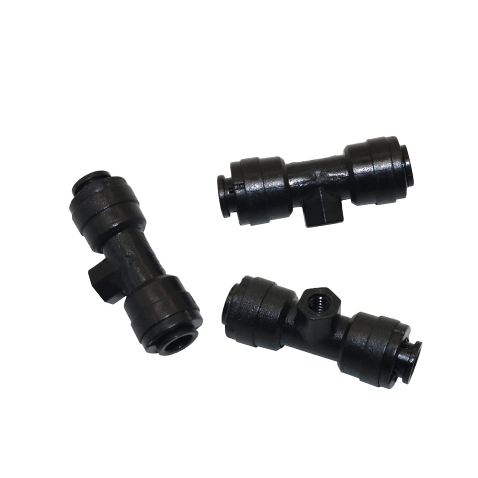 Kit de conectores conjuntos de manguera 1/4 de pulgada a 3/16 pulgadas Cerradura de deslizamiento de hilo interno Conexión rápida TEE 6mm Acoplamiento neumático Accesorios para pulverizador de 100 pie