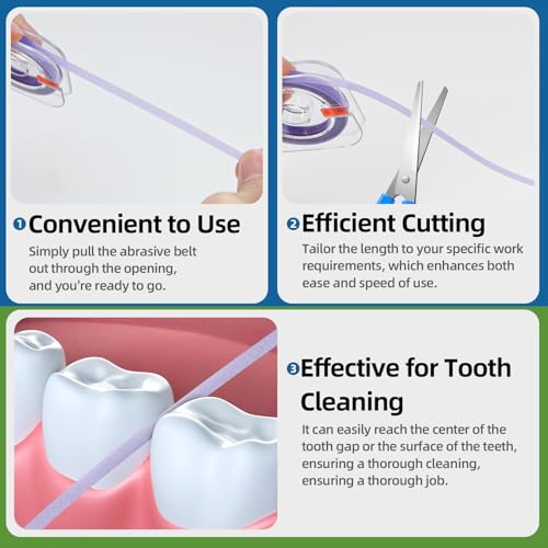 dental polishing strips 3-roll set for customized oral care