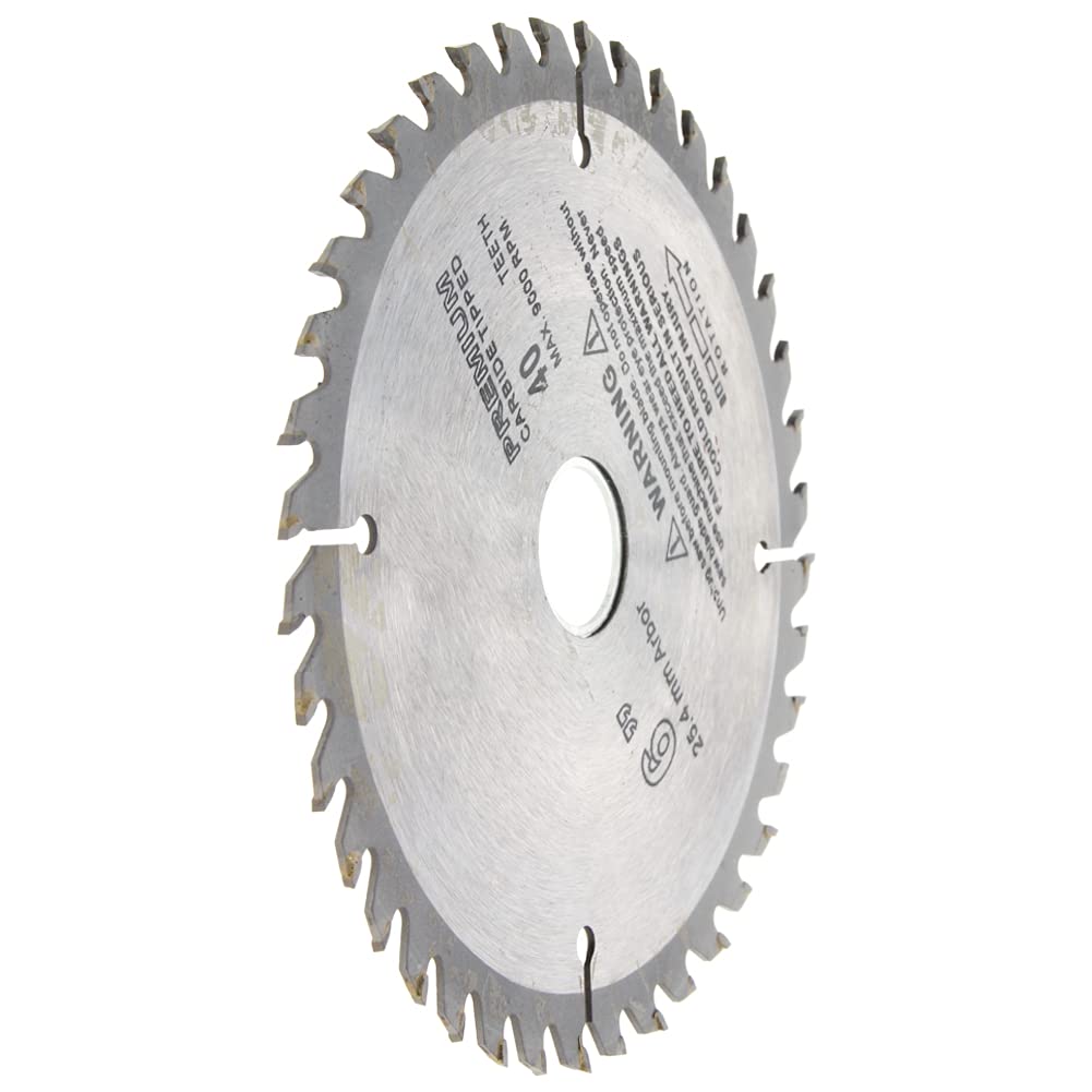 Auniwaig 6 inch 40 Tooth Circular Saw Blade, Wood Cutting Disc Carbide Tipped Circular Saw Blade for Cutting Hard & Soft Wood with 25.4mm Arbor
