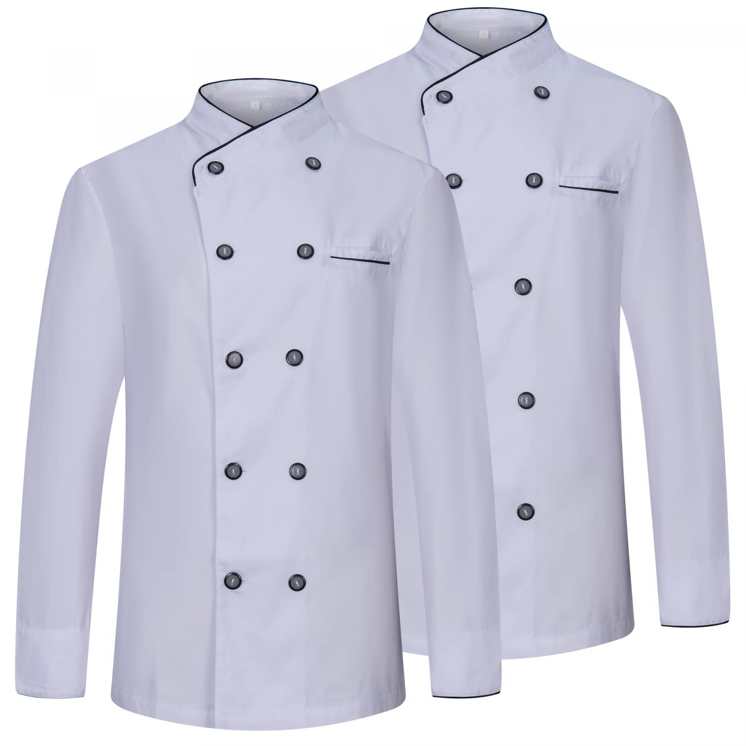MISEMIYA - PAQUETE 2 UNIDADES - CHAQUETA COCINERA MUJER - UNIFORMES CHEF MUJER CHAQUETA MUJER DE COCINA - Ref.844