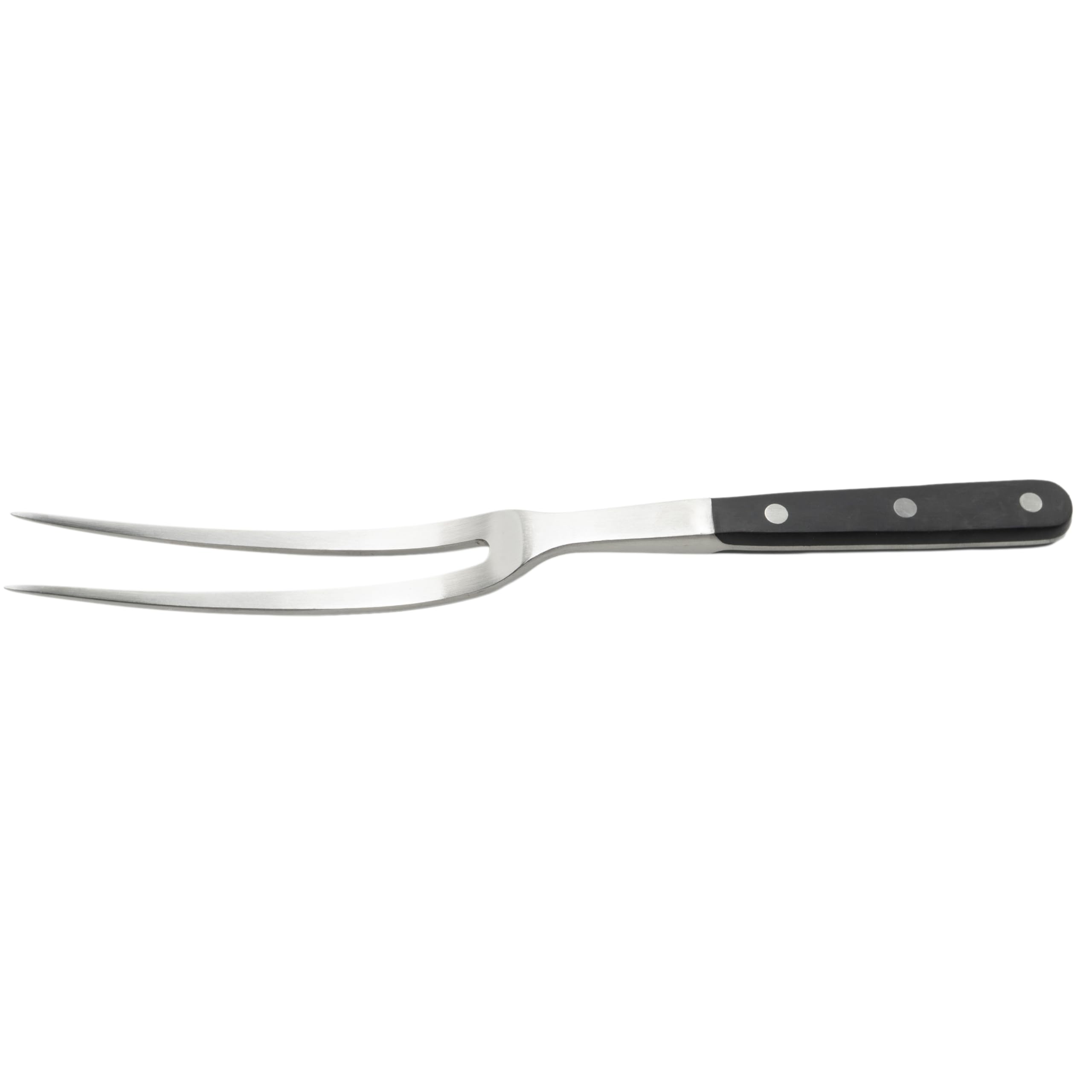 Fourchette forgée Winco KFP-62 de 30,5 cm dotée d'un manche en POM noir haute résistance