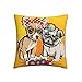 Taie D’Oreiller Pop Art Chiot Chihuahua Carlin Housse De Coussin Belle Décoration De Maison Personnalisé Housse d'oreiller pour Hôtel Lit Chaises 45X45Cm