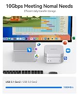 ORICO MiniMate 2TB Externe SSD Kompatibilität mit Mac mini M4(2024), 2.050 MB/s Lesen, 1.900 MB/s Schreiben, USB 3.2 Gen 2 * 2(20Gbps), Portable Solid State Drive, M4 – Ansicht 4