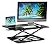 Mount-It! Standing Desk Converter, Height Adjustable Sit Stand Desk, 32x22 Inch Preassembled Stand Up Desk Converter, Ultra Low Profile Design, Black