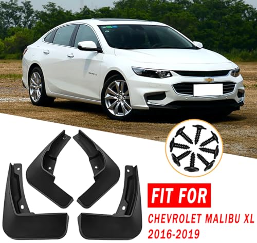 Image of Mud Flaps Mud Guards Fit for Chevrolet Malibu XL 2016-2019, Front & Rear Mud Splash Guards Accessories - 4 Pc, Black