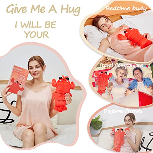 Image of Microwavable Heating Pad for Period Cramps, Cuddly Warming Pillow, Cute Lobster Plush Stuffed Animal Menstrual Heating Pad for Girls Unique Christmas Birthday Gifts for Girlfriend Daughter Mom