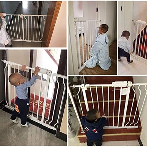 Pet Playpens Safety Gate, One-Hand Operation Easy-Close Extra-Wide Pet Gate for Stairs Door Hallway Staircase-Balusters/81-82.99Cm