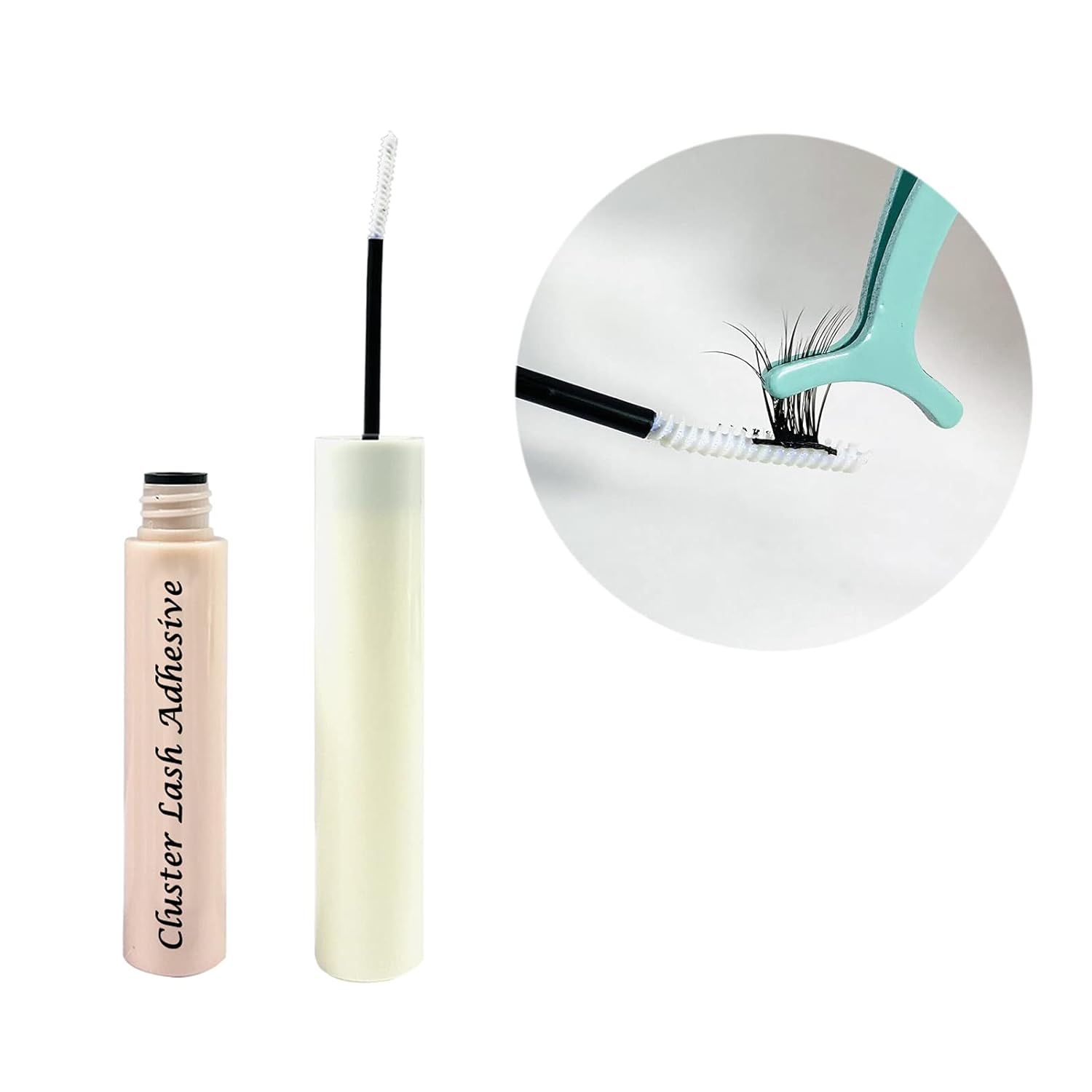 Eyelash Glue Strong Hold Waterproof Lash Glue Eyelash Adhesive Strip Lashes Glue Latex-Free Safe Suitable for Sensitive Eyes 0.176oz (1PCS, White) : Beauty & Personal Care