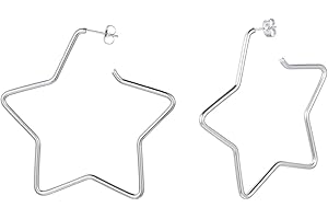 Fashion Star Hoop Earrings: Shimmering Stars for Sensitive Ears