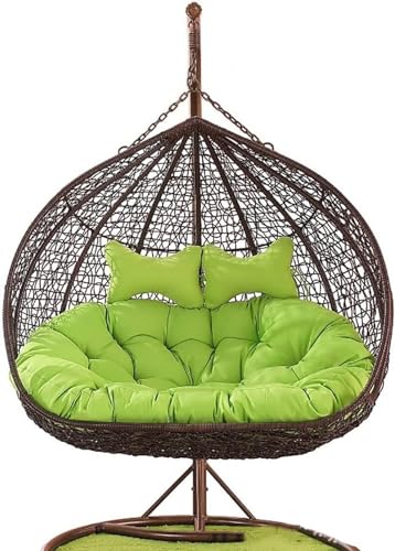 Cojín grande de asiento con almohada ajustable para columpio de patio