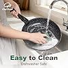 Chef Power Ceramic Nonstick Cookware Set 19 Piece with Detachable Handle, Induction Dishwasher Oven Safe Pans and Pots Set, RV Kitchen Set Removable Handle, Rock Stone Black #4