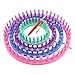 LAYOER Round Knitting Loom Set Pompom Ball Maker with Needle Hook Circle Hat Looms