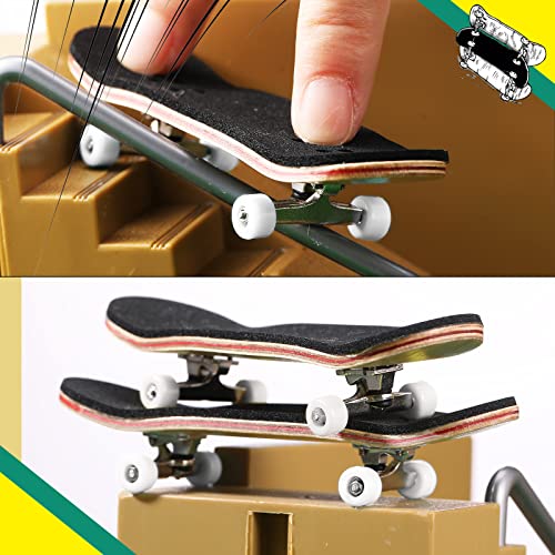 Zhehao 8 Pcs Fingerboard Wheels Trucks Set CNC with Tool 34 mm Deck, White - image 5