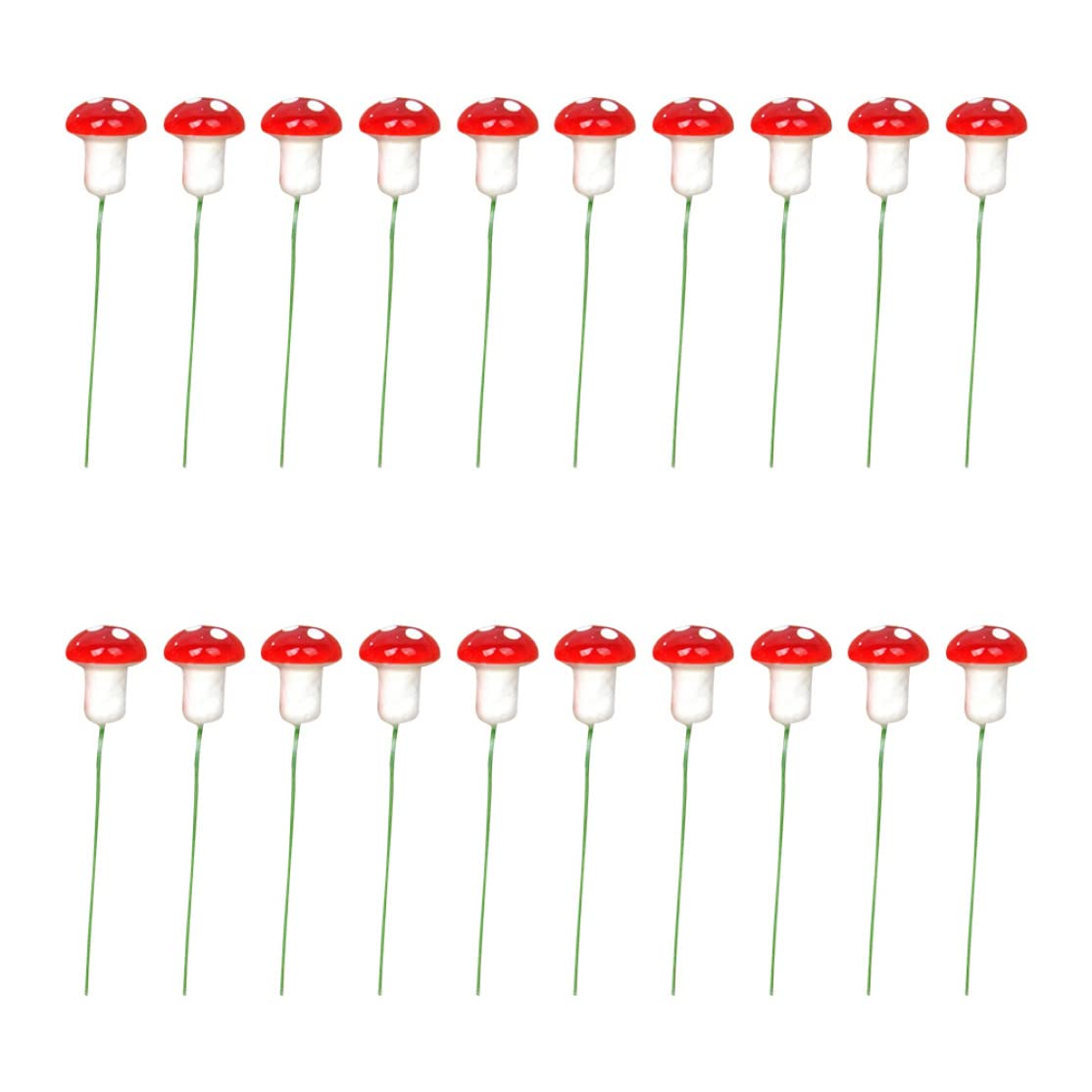 Vistnale Mini Mushroom Stick Fairy Garden Decor Micro Landscape Bonsai Mushroom Stakes Miniature Garden Ornaments 20Pcs|