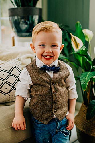 Born to Love Vest for Baby Toddler Kids Ring Bearer Pageboy Wedding Formal Herringbone Outfit3