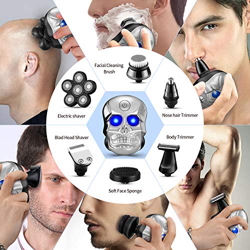 Roziapro Electric Razor for Men- Upgrade 6 in 1 Shavers- Bald Head Shaver- Shavers for Men- Multifunctional Electric Razor- Electric Shavers for Men- USB Rechargeable- Cordless Beard Trimmer - Thumbnail 6