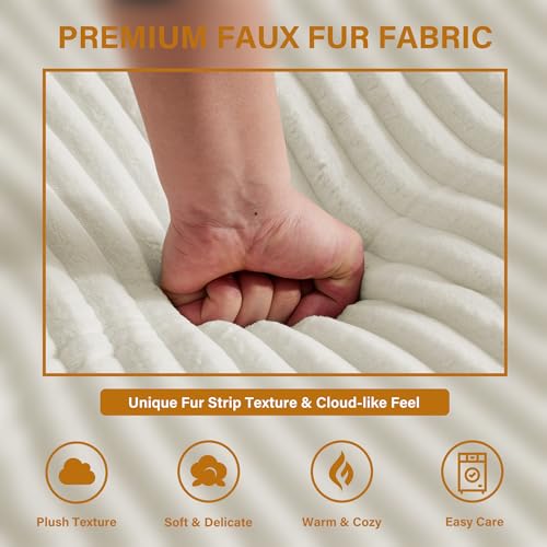 Sillón Plegable Peluche Beige miniatura 6