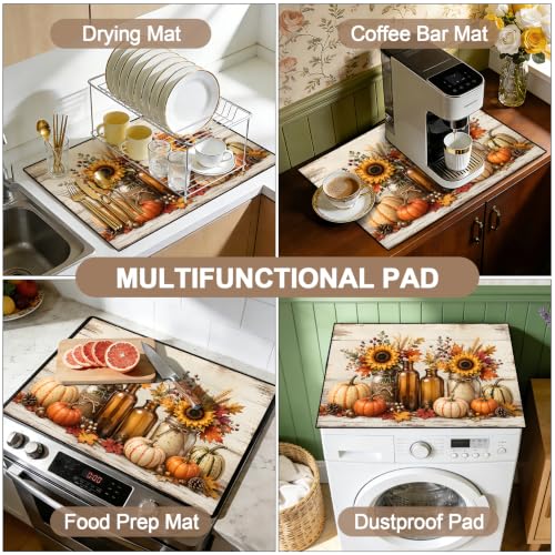 Image of Stove Guard Mat for Electric Stoves -Heat-Resistant Protector, Non-Slip Kitchen Counter Mat Stylish Kitchen Decor (Autumn)