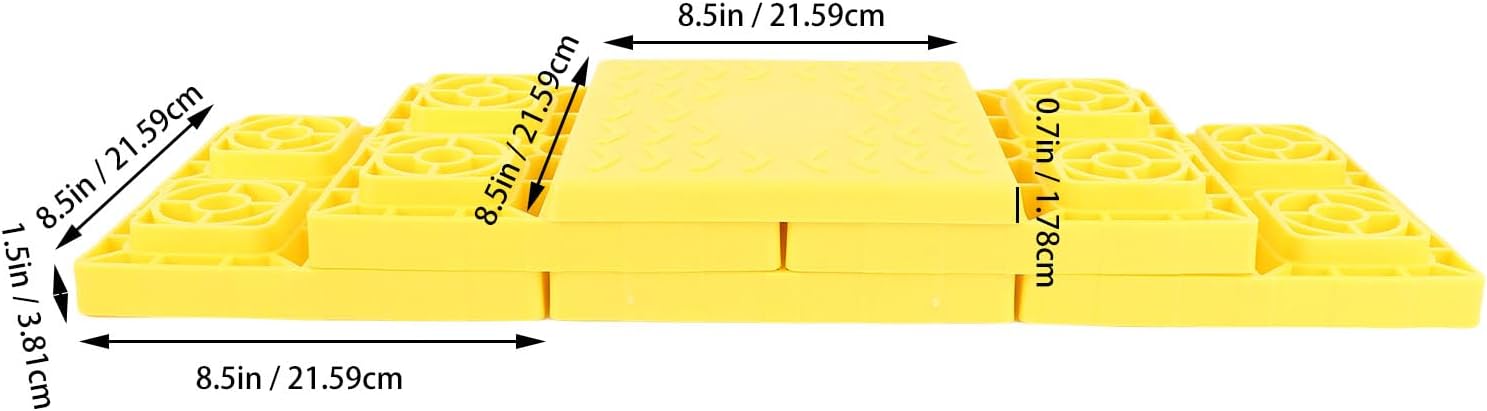 Jonlaki 10PCS RV Leveling Blocks, Interlocking Stackable Jack Blocks with Portable Bag, for Travel Trailer Camping Car