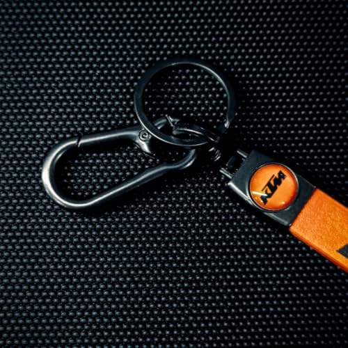 Image of Yaa Catchy PREMIUM LEATHER & Metal Locking Hook Antirust KeyChain Bike Compatible with KTM Unique Stylish look For Men Women Keyring Rc Duke 250 Duke 390