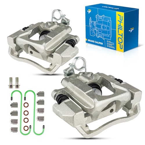 Image of PHILTOP Rear Brake Caliper for Ford Explorer Flex Taurus Lincoln MKT Silver