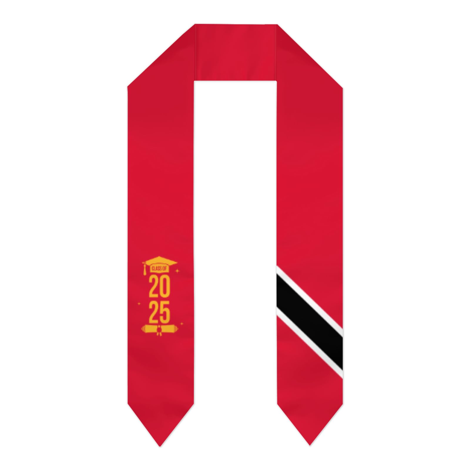 SMAZDFXX Class of 2025 Trinidad and Tobago Flag Graduation Stoles Shawl Sash Scraf For Students Graduation Season