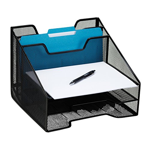 Rolodex Mesh Collection Stacking Sorter, 5-Section, Combination Sorter, Standard Packaging
