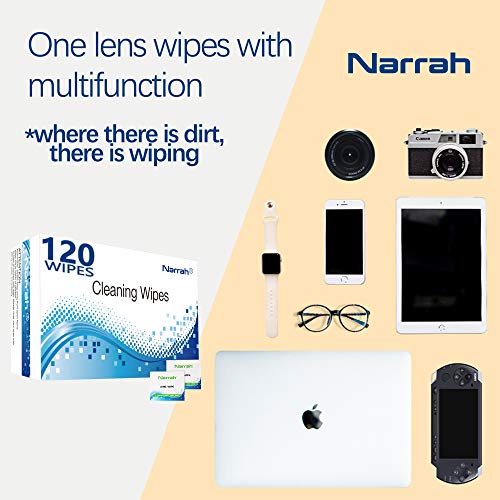 image for restar Lens Cleaning Wipes 120 Pre-moistened Glasses Cleaner Individua