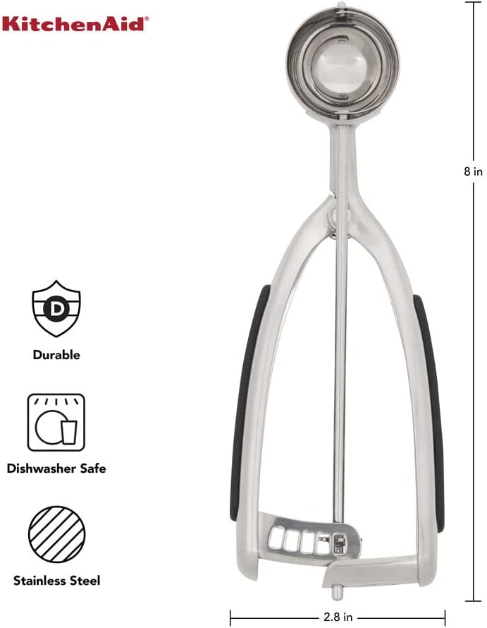 KitchenAid Cookie Dough Scoop Set, Set Of 3, Black
